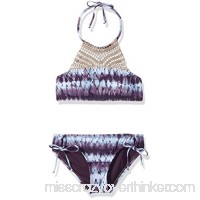 Hobie Big Girls' Crochet High Neck Bikini Top & Hipster Bottom Swimsuit Set 8 B077STSS4H